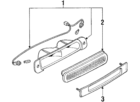 1992 Nissan 240SX High Mount Lamps Lamp Assembly-Stop Diagram for 26590-40F00