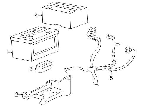 2003 Ford Explorer Sport Battery Positive Cable Diagram for 1L5Z-14300-BA