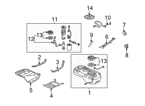 2007 Honda Ridgeline Senders Pipe, Fuel Filler Diagram for 17660-SJC-A01