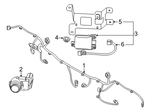 2021 Kia Soul Lane Departure Warning Ultrasonic Sensor As Diagram for 99310K0000