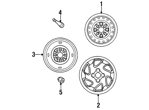 1998 Nissan Sentra Wheels Wheel Assy-Disc Diagram for 40300-4B000