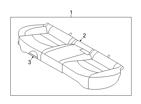 2020 Hyundai Elantra GT Rear Seat Components Cushion Assembly-RR Seat Diagram for 89100-G3100-PKE