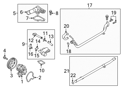 2018 Genesis G90 Water Pump Hose-Ventilation Diagram for 254823F300