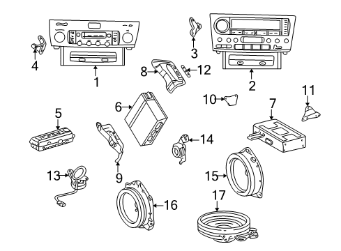 2005 Lexus LS430 Sound System Guide, Computer Integration Diagram for 82876-22010