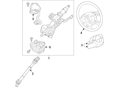 2019 Kia Sportage Steering Column & Wheel, Steering Gear & Linkage Column Assembly-Steering Diagram for 56310D9000
