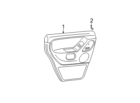 2001 Jeep Grand Cherokee Interior Trim - Rear Door Switch Diagram for 5HB57XT5AA