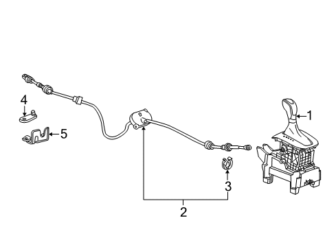 2018 Chevrolet Trax Gear Shift Control - AT Mount Bracket Diagram for 42594985