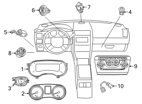 2019 Chrysler 300 Instruments & Gauges CLUSTER-INSTRUMENT PANEL Diagram for 68495254AA