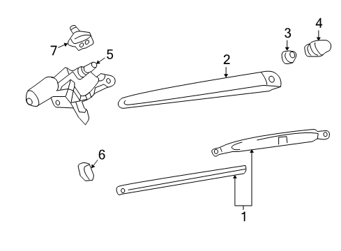 2016 Chevrolet Traverse Wiper & Washer Components Wiper Arm Cap Diagram for 25974688