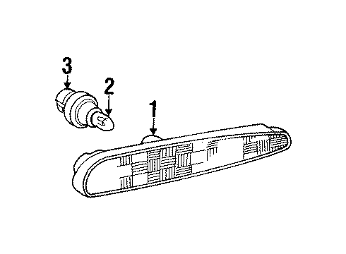 2002 Oldsmobile Aurora Side Marker Lamps Lamp Asm-Front Side Marker Diagram for 25727862