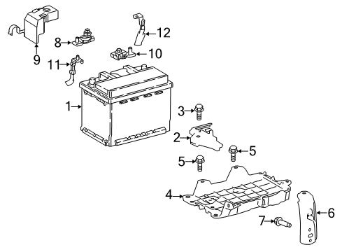 2018 Toyota Camry Battery Negative Cable Diagram for 82123-33080