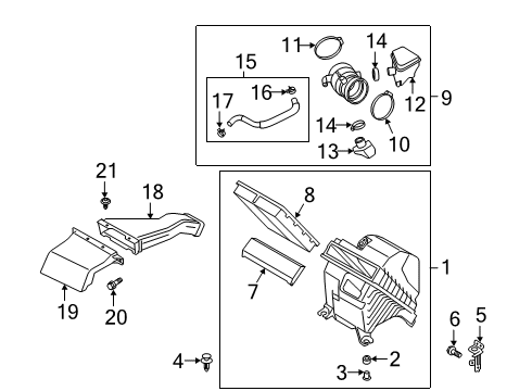 2021 Kia Telluride Filters Shield-Air Intake Diagram for 28213S9200