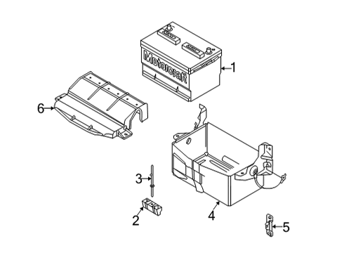 2015 Ford E-350 Super Duty Battery Positive Cable Diagram for CC2Z-14300-BBA