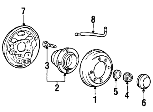 2000 Hyundai Elantra Rear Brakes Tube-Hose To Rear Brake, RH Diagram for 58743-29000