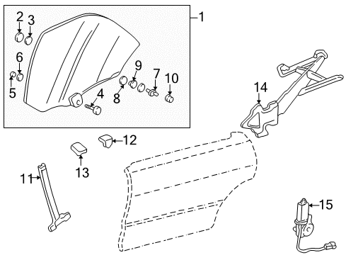 1996 Acura Integra Rear Door Washer, Plain (6MM) Diagram for 94103-06800