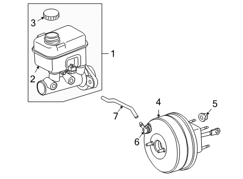 2008 Dodge Dakota Dash Panel Components Hose-Brake Booster Vacuum Diagram for 52855895AC