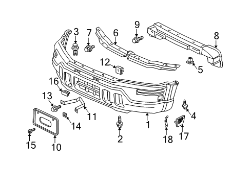 1999 Honda CR-V Front Bumper Reflector Unit, FR. (R) Diagram for 33801-S10-A01