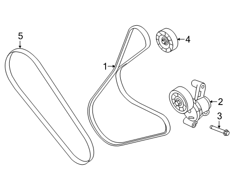 2018 Ford Explorer Belts & Pulleys Serpentine Belt Diagram for GB5Z-8620-A