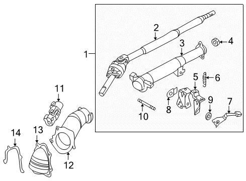 2000 Infiniti I30 Steering Column & Wheel, Steering Gear & Linkage Column Assy-Steering, Upper Diagram for 48810-2Y910