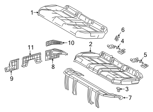 2022 Lexus ES300h Rear Seat Components Pad Sub-Assembly, RR Sea Diagram for 71503-33210