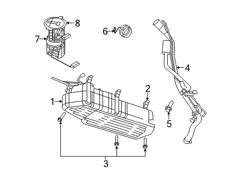 2006 Jeep Commander Fuel System Components Levl Unit-Fuel Diagram for 68027669AD