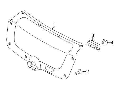 2014 Kia Forte Interior Trim - Trunk Lid Trim Trunk Lid Diagram for 81752A7000WK