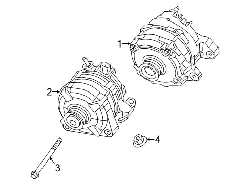 2022 Ram 2500 Alternator Generator-Engine Diagram for R6029644AB