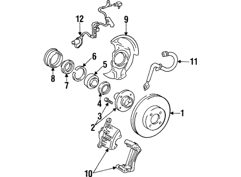 1995 Geo Prizm Anti-Lock Brakes Motor Pack Diagram for 18023770