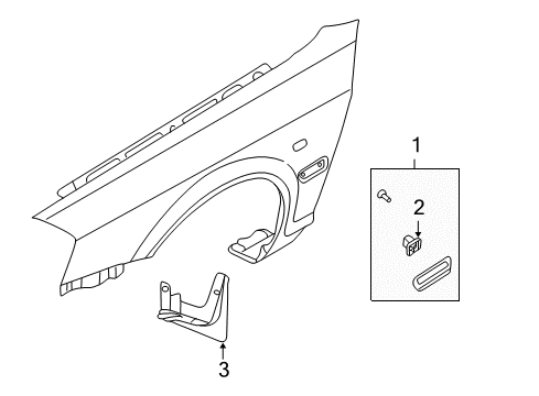 2006 Kia Optima Exterior Trim - Fender MOULDING Assembly-Waist Line Fender Diagram for 877113C200XX
