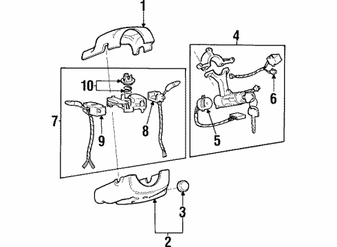 1997 Hyundai Tiburon Switches Switch Assembly-Multifunction Diagram for 93450-27161