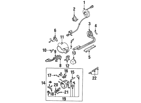 1997 Pontiac Firebird Housing & Components Actuator, Turn Signal Switch Diagram for 7827038