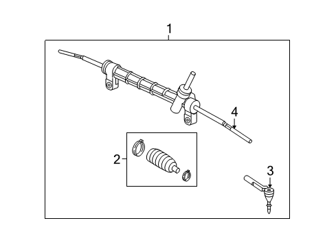 2008 Pontiac Torrent P/S Pump & Hoses, Steering Gear & Linkage Gear Asm-Steering Diagram for 25823048