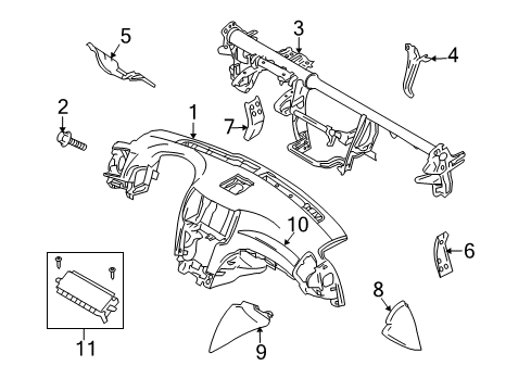 Diagram for 2012 Infiniti G37 Cluster & Switches, Instrument Panel 