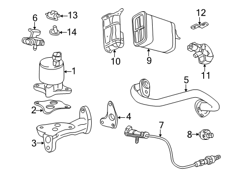 2005 Pontiac Grand Am EGR System Oxygen Sensor Diagram for 19209806