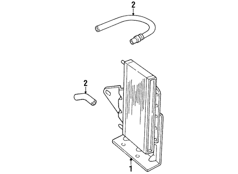 1994 Jeep Wrangler Trans Oil Cooler Oil Cooler Diagram for 52079387