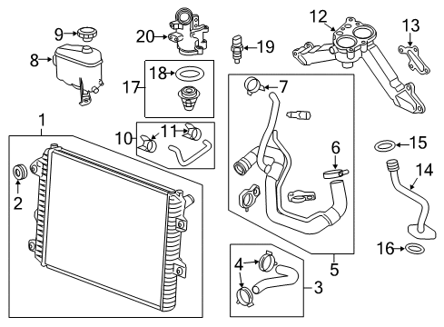 2012 GMC Sierra 3500 HD Powertrain Control Engine Control Module Assembly Diagram for 12648344