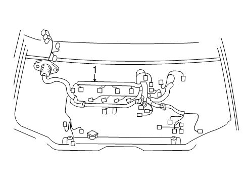 2004 Toyota Highlander Wiring Harness Engine Harness Diagram for 82121-48280