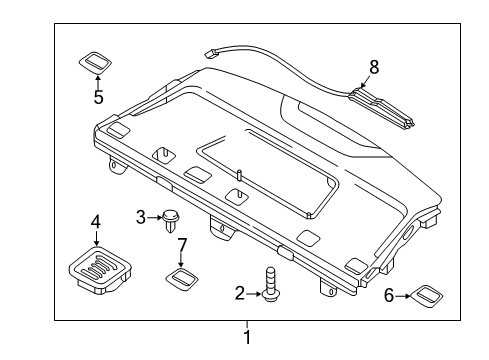 2017 Hyundai Sonata Package Shelf Trim Guide Assembly-Rear Seat Belt Webb Diagram for 85640-C1010-TRY