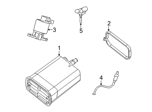 2005 Saturn L300 Emission Components Valve Asm, Evap Emission Canister Purge Solenoid Diagram for 55351618