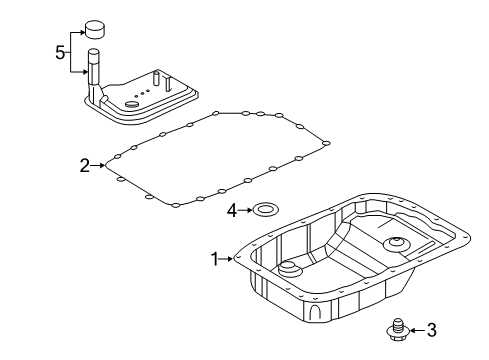 2015 Chevrolet Corvette Automatic Transmission Oil Pan Diagram for 24274615
