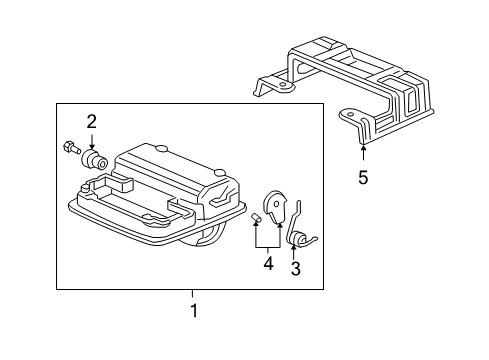 2006 Honda Ridgeline Overhead Console Bracket, Roof Console Diagram for 83201-SJC-A00