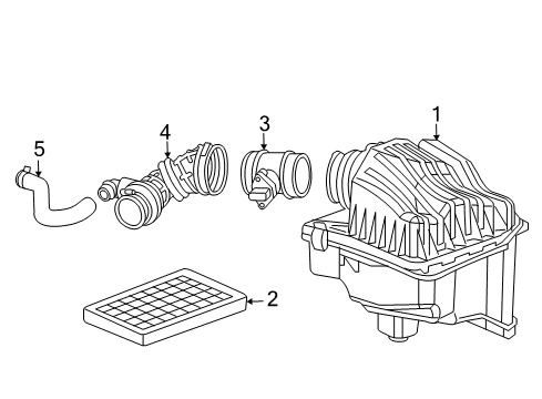 2005 Jeep Liberty Air Inlet Cover-Air Cleaner Diagram for 5159174AA
