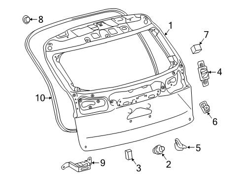 2018 Lexus NX300h Gate & Hardware Panel Sub-Assembly, Back Diagram for 67005-78020