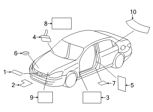 2018 Honda Accord Information Labels Label, Air Conditioner Diagram for 80050-TVA-A00