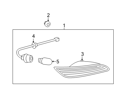 2008 Toyota Solara Backup Lamps Back Up Lamp Assembly Diagram for 81680-06140