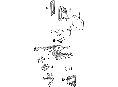 1993 Mercury Grand Marquis Powertrain Control Module Diagram for F5SZ-12K072-AA