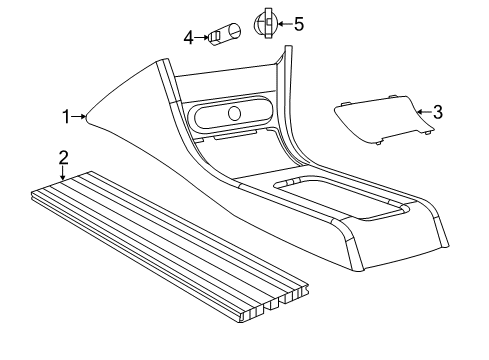 2011 Dodge Charger Console Console-Floor Diagram for 6AN36DX9AC