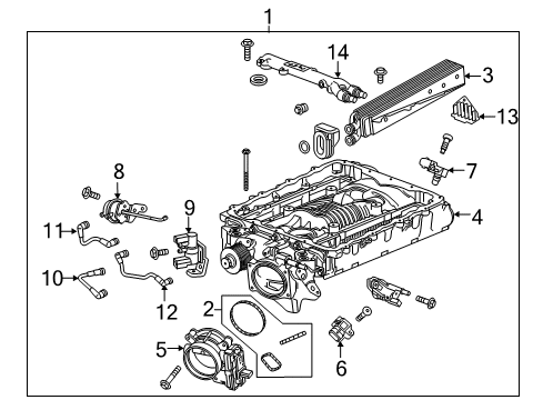 2017 Chevrolet Camaro Supercharger & Components Intake Manifold Diagram for 12713783
