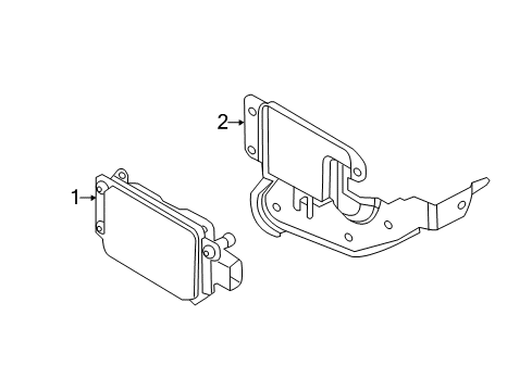 2014 Ford Edge Cruise Control System Mount Bracket Diagram for BT4Z-14C022-A