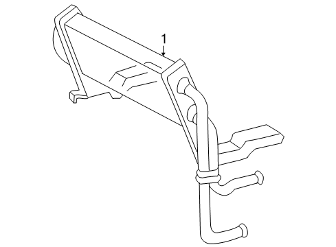 1997 Ford F-150 Power Steering Oil Cooler Power Steering Cooler Diagram for F65Z-3D746-AB